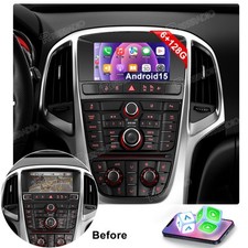 Autoradio 6+128GB Android 15 CarPlay per Opel Astra J GTC con navigatore GPS WIFI RDS