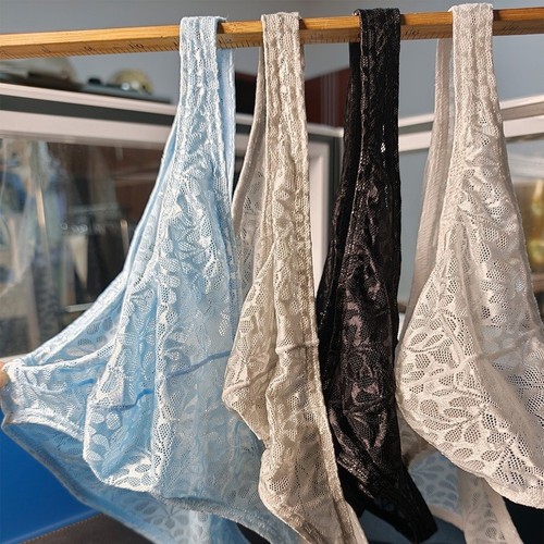 Slip uomo jacquard pizzo seta
