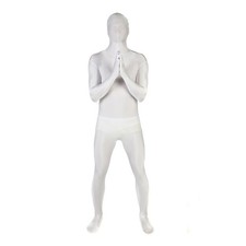Costume Morphsuit Bianco Per Adulti