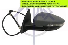 SPECCHIO SPECCHIETTO RETROVISORE ELETTRICO SX PER VOLKSWAGEN PASSAT 2010 AL 2014