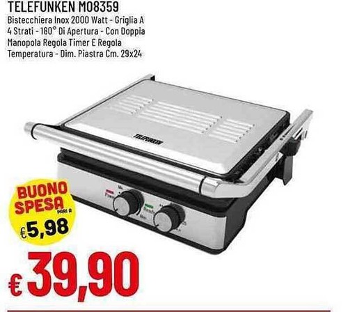 Telefunken bistecchiera - telefunken,