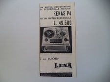 advertising Pubblicità 1964 REGISTRATORE LESA RENAS P4