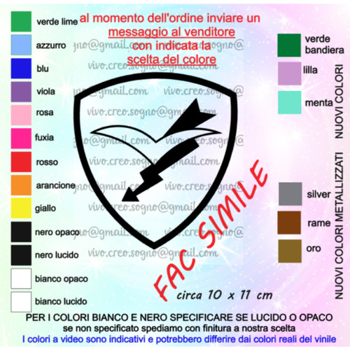 Adesivo sticker decal folgore - sticker,