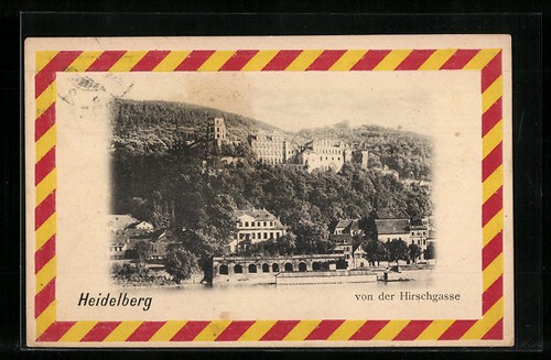 Cartolina heidelberg veduta - heidelberg,,