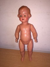 BAMBOLA 24 cm in Plastica Lucida con Occhi Mobili Vintage anni 50-60