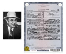 Foto Al Capone + CERTIFICATO