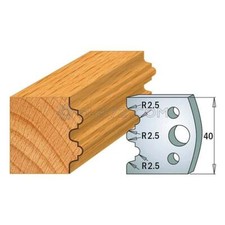 COPPIA COLTELLI SAGOMATI LAVORAZIONE LEGNO PER FRESA TOUPIE 40MM MOD.108