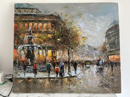 Quadro olio tela parigi - quadro,