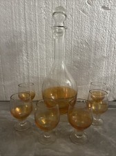 BOTTIGLIA LIQUORE VINTAGE CON 6 BICCHIERINI