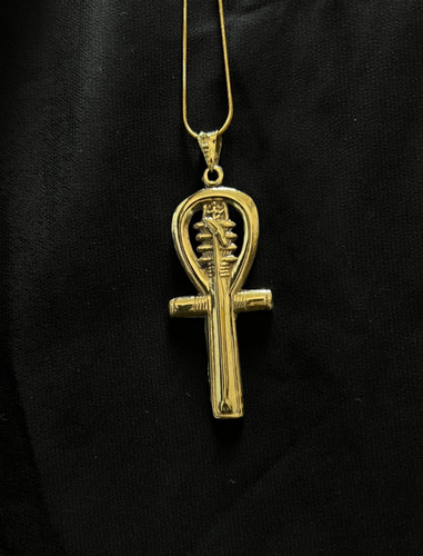 Collana ankh djed ottone - collana,