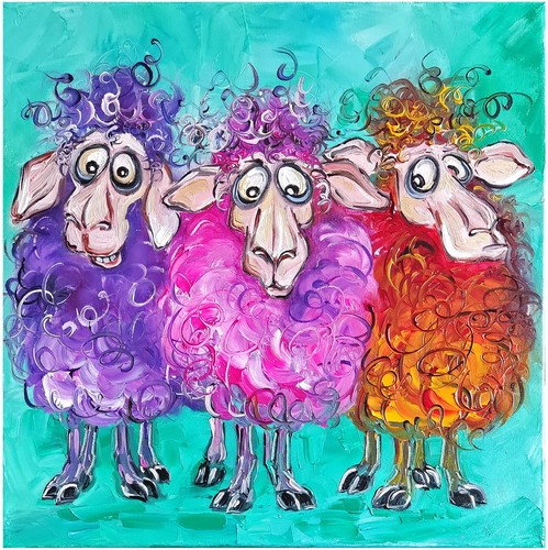 Quadro olio 40x40 - olio, tre
