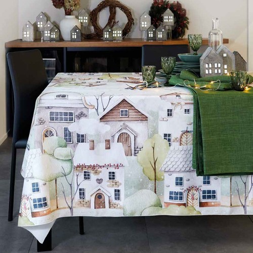 Borgo natale tovaglia - borgo,