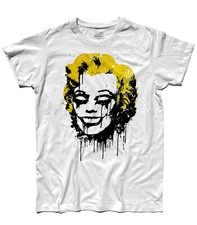 T-shirt uomo Marilyn Monroe teschio skull Marylin tatto style street art