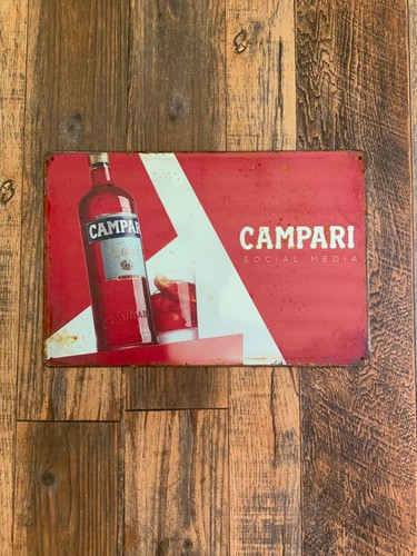 Insegna metallo campari - metallo,