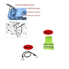 PORTABICI POSTERIORE PER AUTO PER 3 BICI PORTABICICLETTE IN ACCIAIO PER COFANO