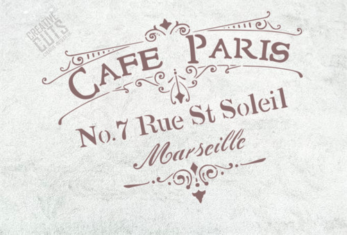 Stencil stile francese cafe - francese,