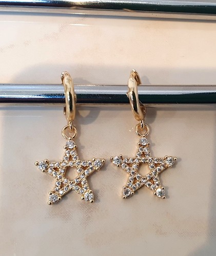 Orecchini clip stella colore - a,