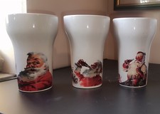 Bicchieri Coca Cola Babbo Natale 2006 da collezione (serie completa 3 pezzi)
