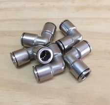 LOTTO 5 RACCORDI ANGOLO SUPER RAPIDI - CAMOZZI - TUBI 10 MM - ARIA COMPRESSA