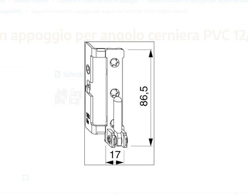 Supporto cerniera appoggio - supporto,