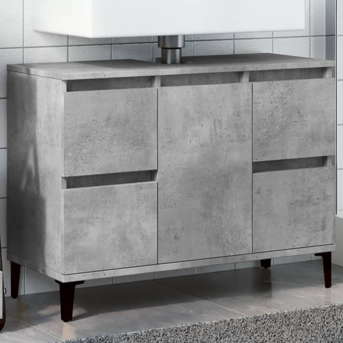 Mobile lavabo grigio cemento - lavabo,