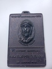 Moto Guzzi  Medal Keychain , 1978 Omobono Tenni Moto Guzzi Dealer 