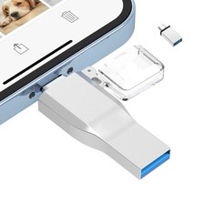 Chasisna Memoria Esterna iphone 128 GB, Chiavetta usb per iphone 3 in 1, (u8w)
