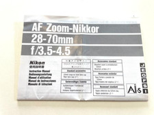 Nikon AF Nikkor 28-70mm f/3.5-4.5 - manuale d'istruzioni multilungue - USATO