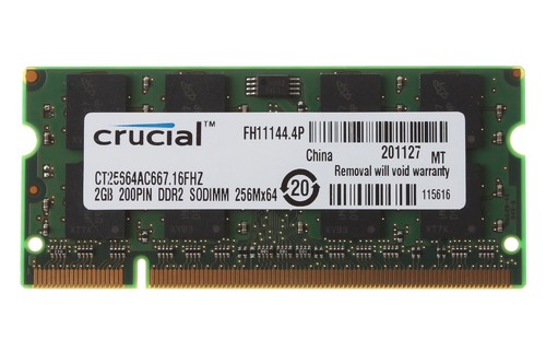 Memoria ram crucial 2gb - ram, 2rx8