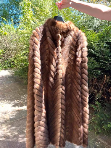 Poncho mantello pelliccia vero