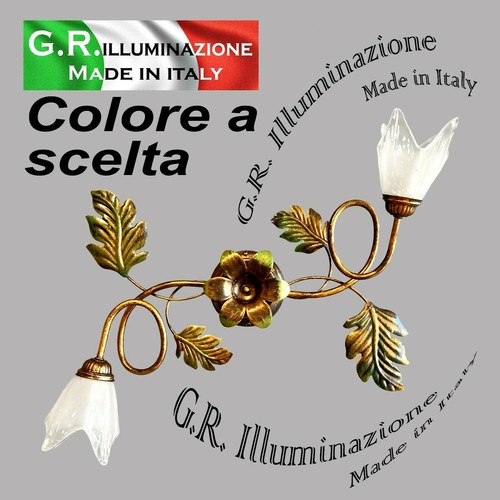 Plafoniera ferro battuto 2 - in,