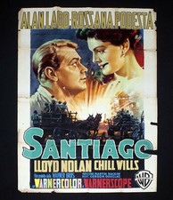 SANTIAGO manifesto poster Alan Ladd Rossana Podestà Esplosione Explosion E20