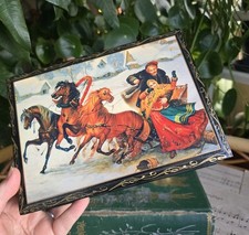 Vintagr Russian wooden Box