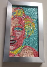 Mosaico artigianale in smalto di Murano.
