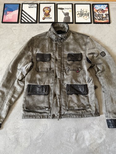 Giacca utility mezza pelle