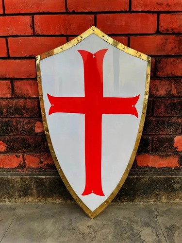 Templar knight shield - shield, red