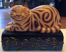 Scatola portagioie statuine sfinge Cheshire vintage di Tyber Katz 1998 blu giallo