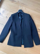 Giacca blazer Zara Nera foderata Senza Colletto Aperta Avanti
