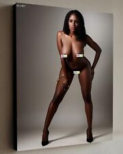 Black Beauty, donna donna donna quercia su tela, arte 40x30 cm con colpo di autenticità