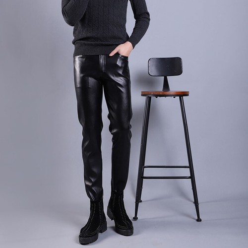 Uomo ecopelle pantaloni - ecopelle,