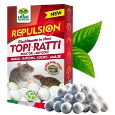 Repellente Topi Disabituante in Sfere di Cellulosa per Ratti Talpe Roditori 100g