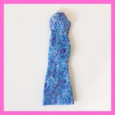 Barbie Fashion Avenue Lungo Maxi Blu Floreale Halter Vestito Sirena Vintage Fiore