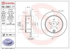 BREMBO 08.C661.11 Discofreno