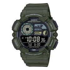 Orologio Uomo CASIO WS-1500H-3BVEF Silicone Verde Chrono Timer Fasi Lunari