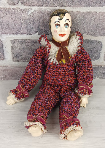 Bambola artigianale pierrot - pierrot,