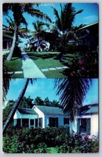 Ocean Vista Bungalows, Fort Lauderdale, Florida, cartolina d'epoca vista divisa