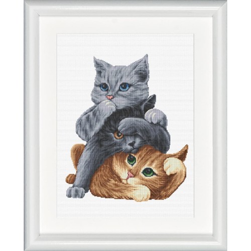 Kit punto croce - , "gatti
