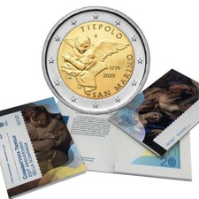 SAN MARINO 2020- 2 EURO COMMEMORATIVO TIEPOLO  FDC-BU-UNC FOLDER