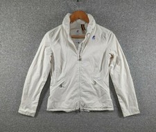 K WAY Vintage Ragazze Nylon Softshell Impermeabile Cerniera Intera Cappuccio Età 7 8 Y