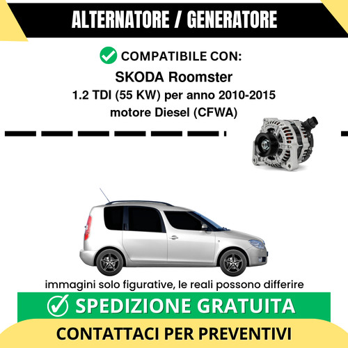 Alternatore skoda roomster 2 - skoda,